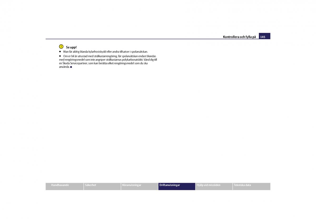 manual  Skoda Octavia II 2 instruktionsbok / page 146