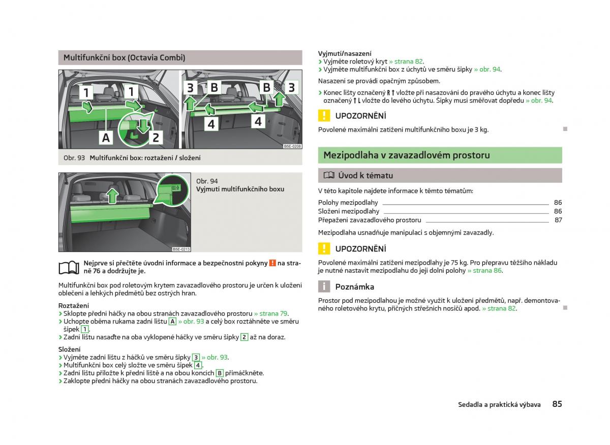 Skoda Octavia III 3 navod k obsludze / page 87