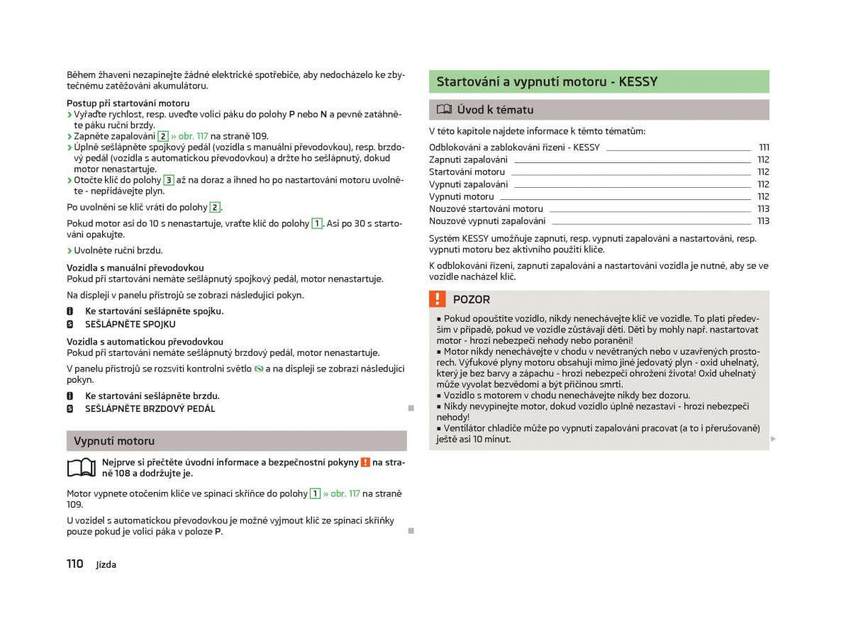 Skoda Octavia III 3 navod k obsludze / page 112