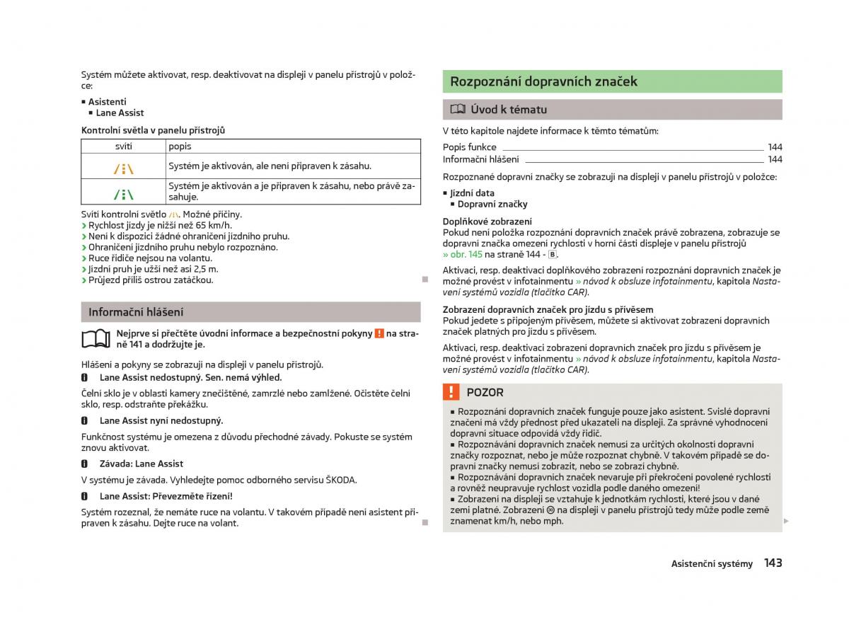 Skoda Octavia III 3 navod k obsludze / page 145