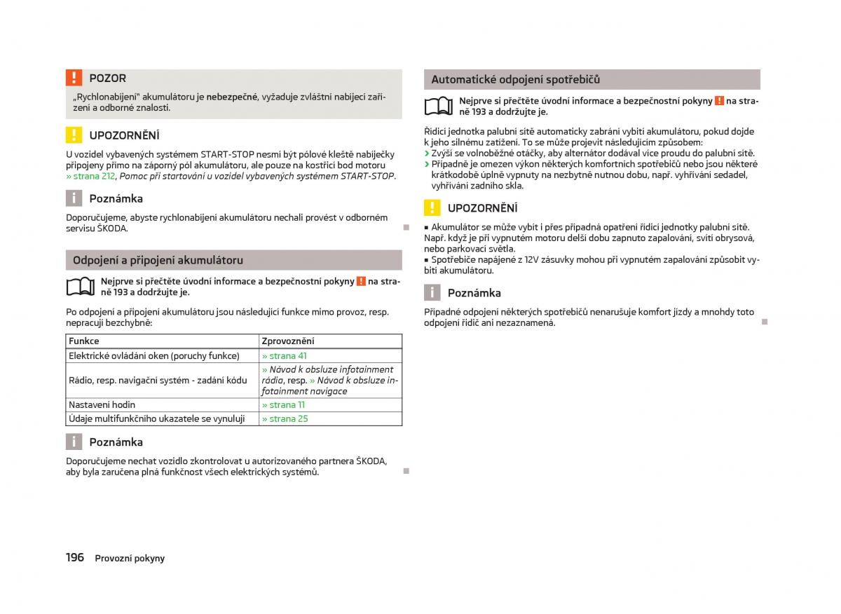 Skoda Octavia III 3 navod k obsludze / page 198