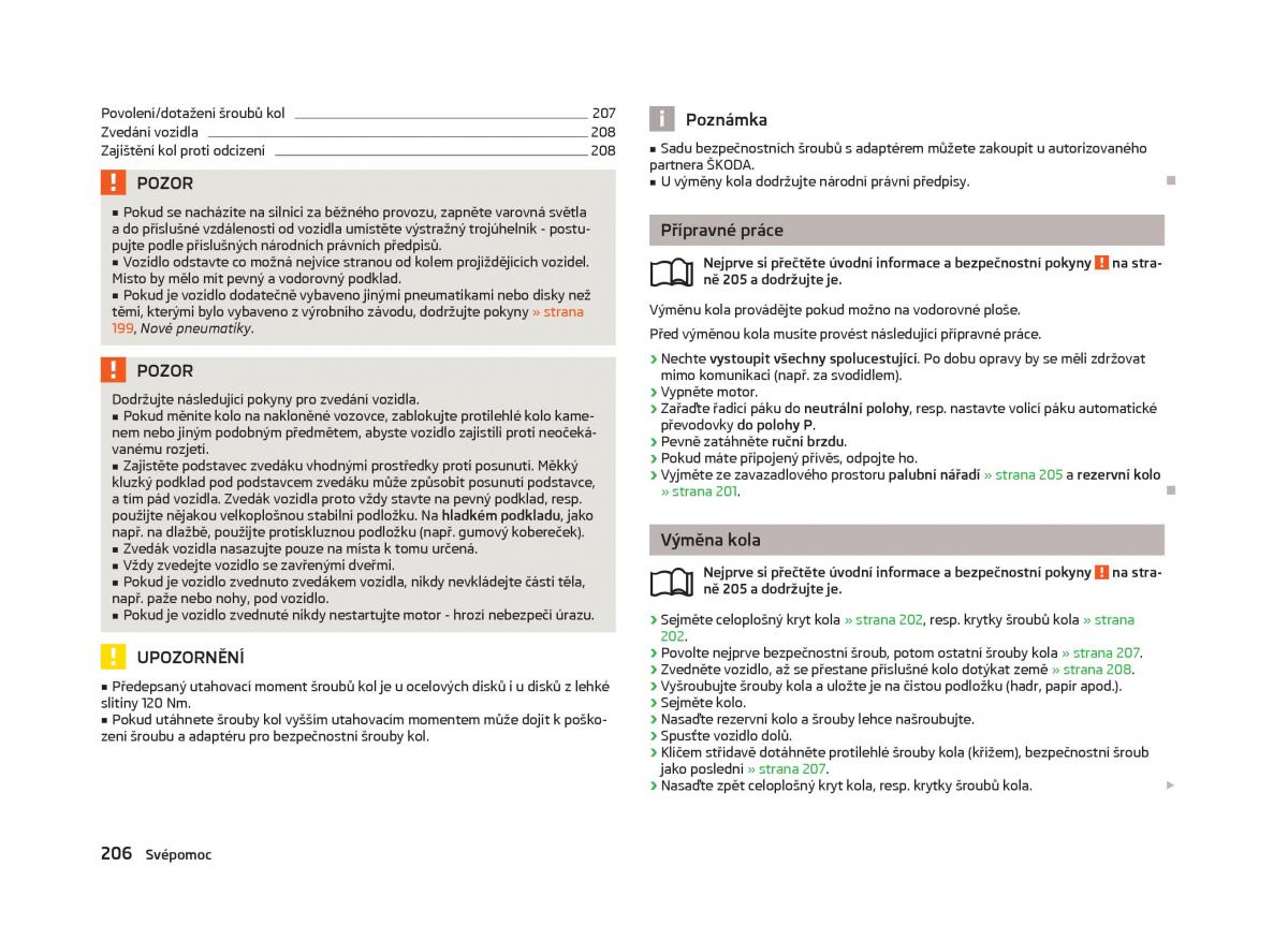 Skoda Octavia III 3 navod k obsludze / page 208