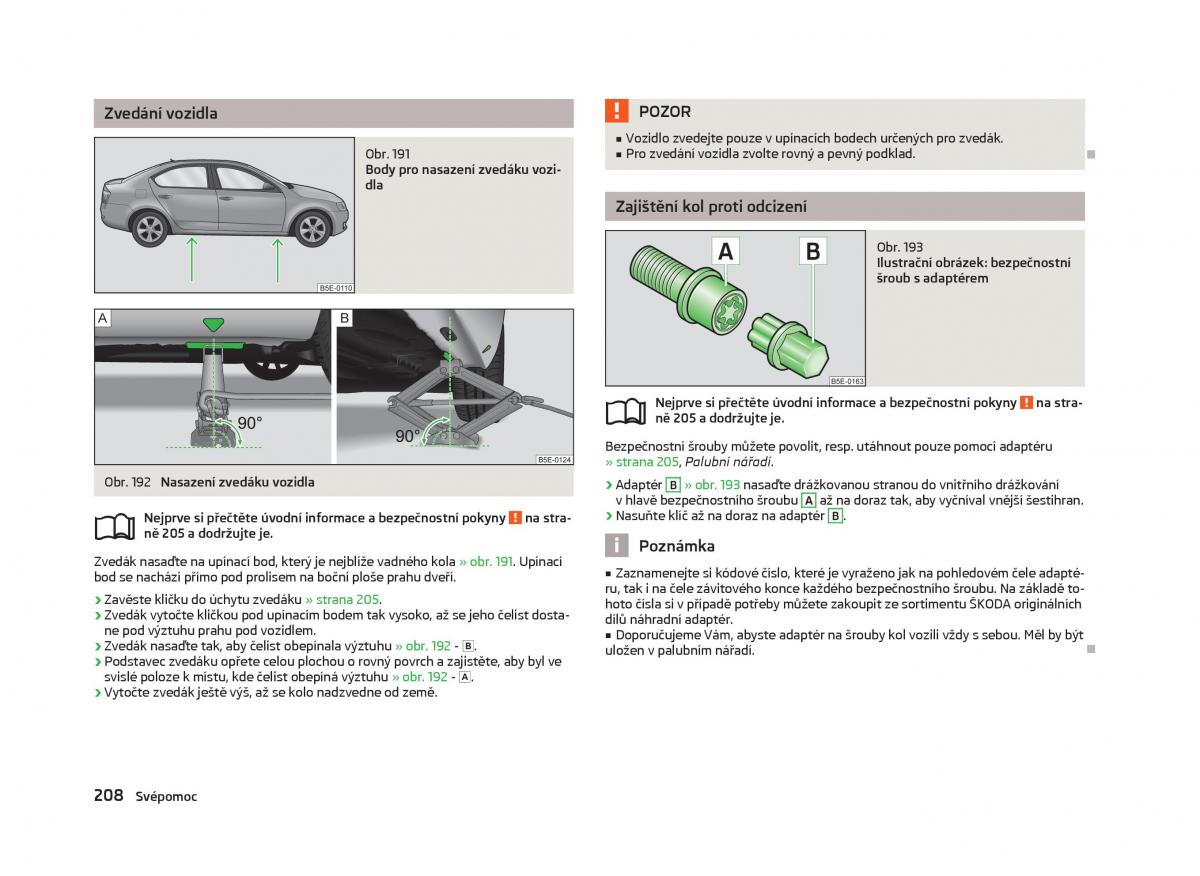 Skoda Octavia III 3 navod k obsludze / page 210