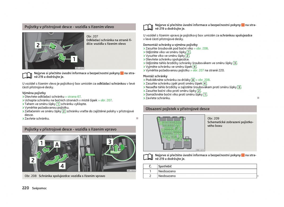 Skoda Octavia III 3 navod k obsludze / page 222