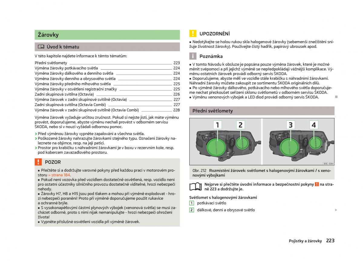 Skoda Octavia III 3 navod k obsludze / page 225