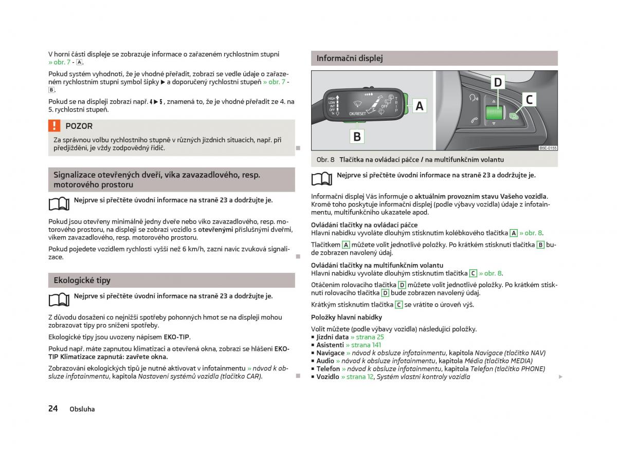 Skoda Octavia III 3 navod k obsludze / page 26