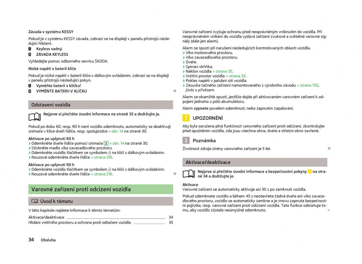 Skoda Octavia III 3 navod k obsludze / page 36