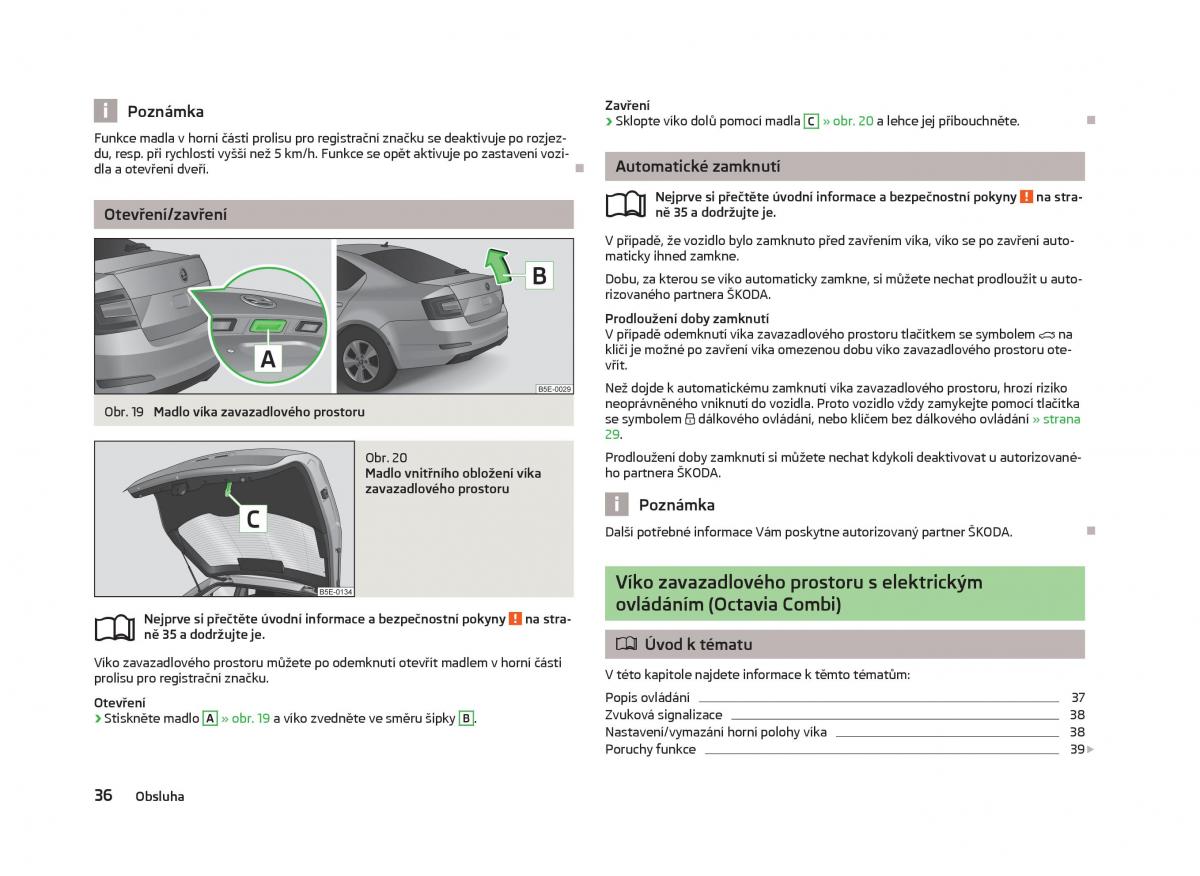 Skoda Octavia III 3 navod k obsludze / page 38