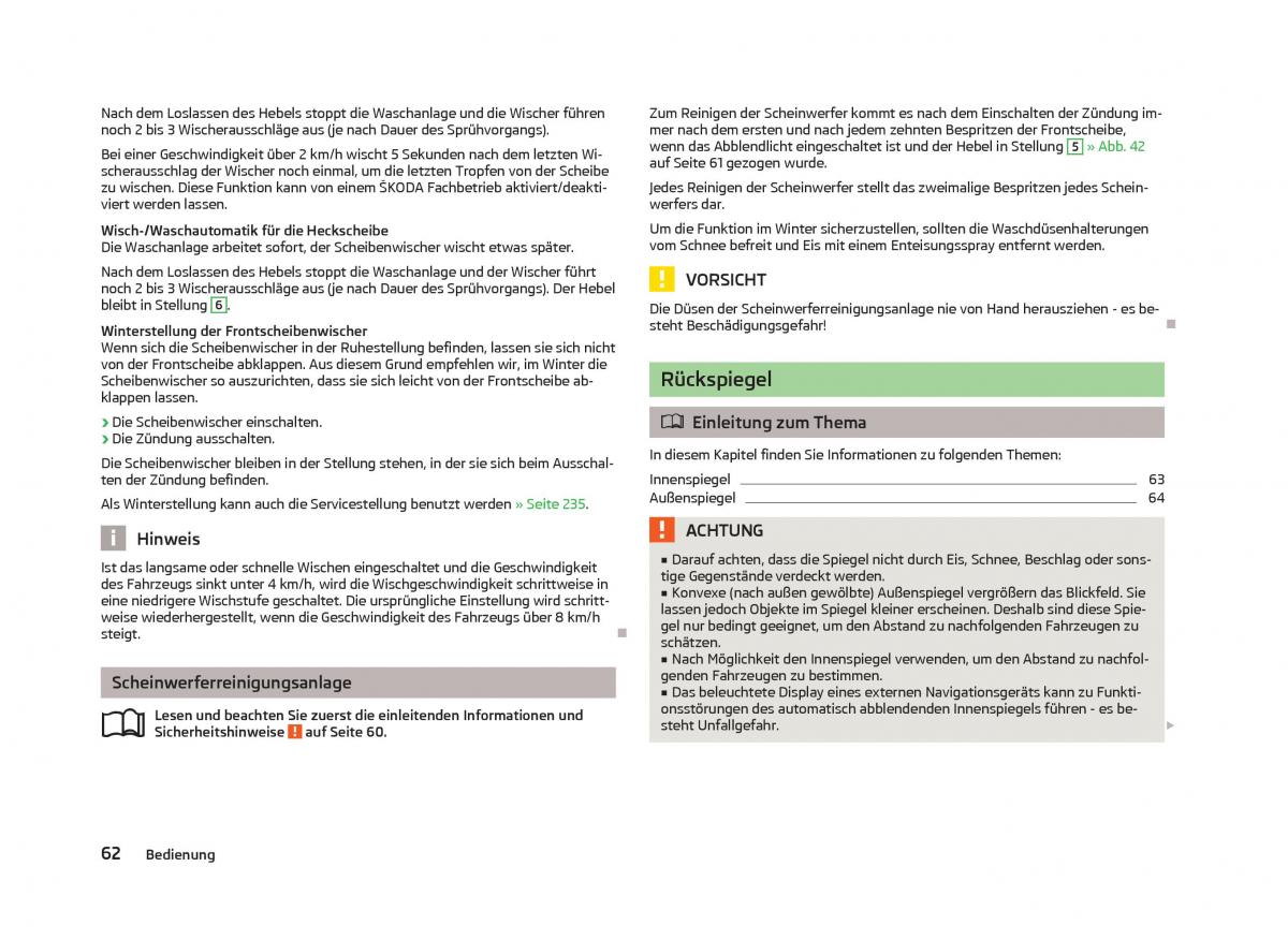 Skoda Octavia III 3 Handbuch / page 64