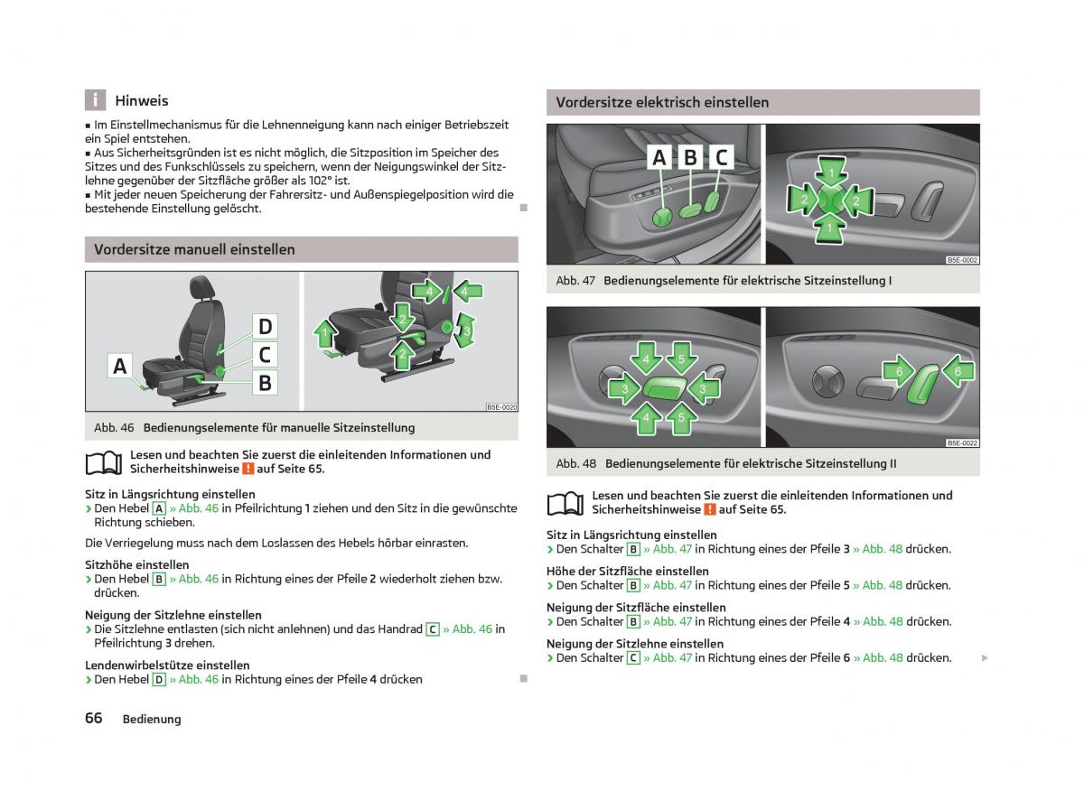 Skoda Octavia III 3 Handbuch / page 68