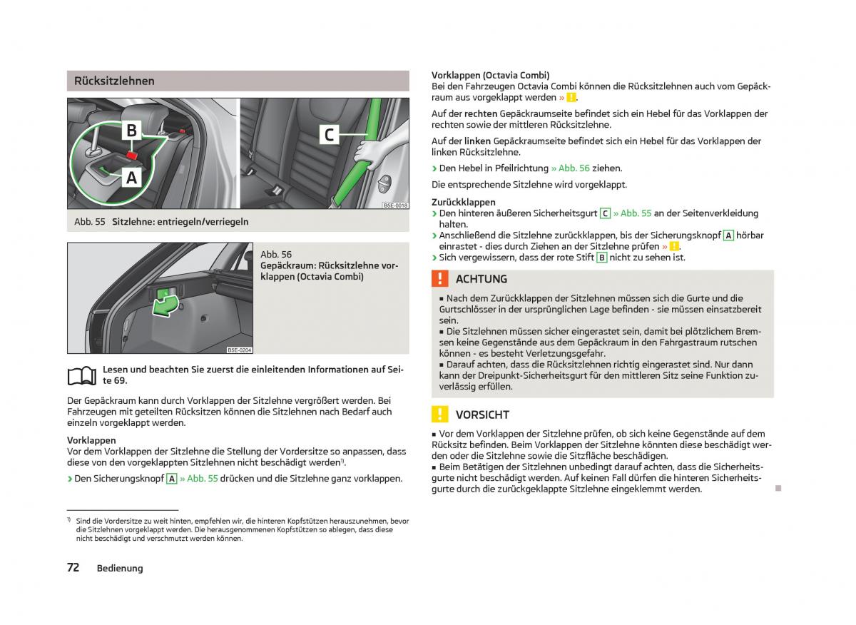 Skoda Octavia III 3 Handbuch / page 74