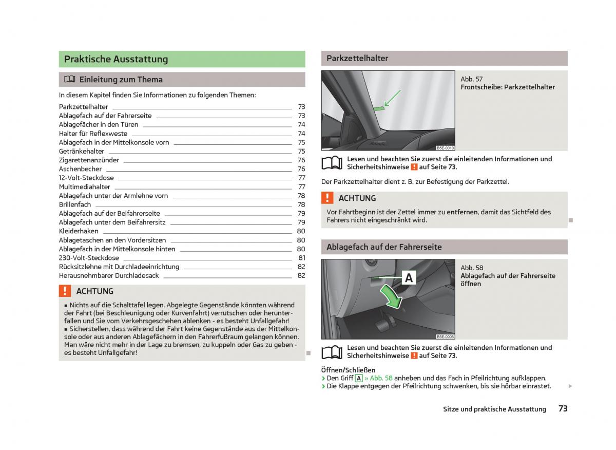 Skoda Octavia III 3 Handbuch / page 75