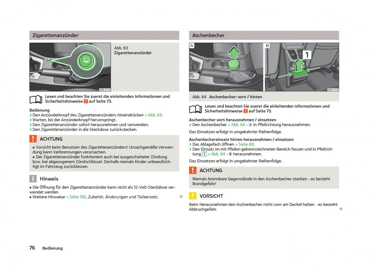 Skoda Octavia III 3 Handbuch / page 78