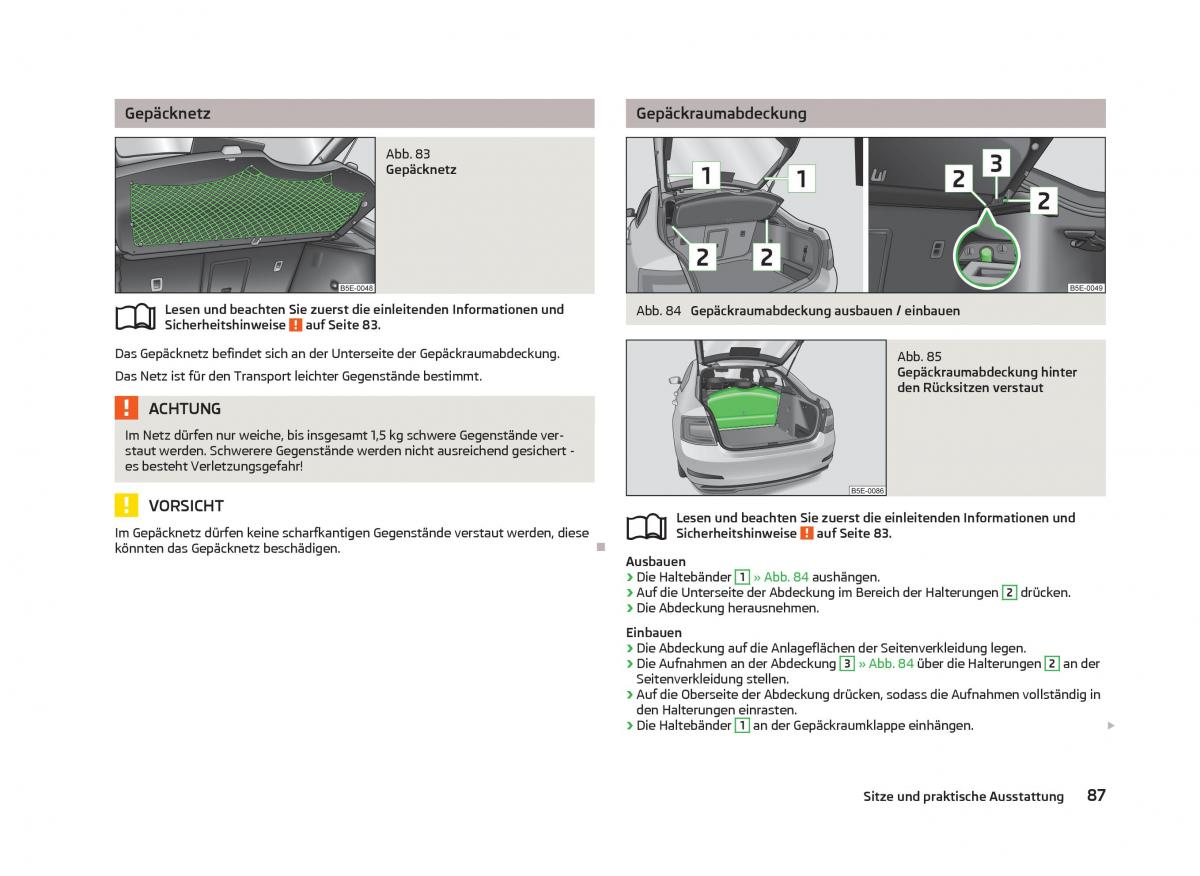 Skoda Octavia III 3 Handbuch / page 89