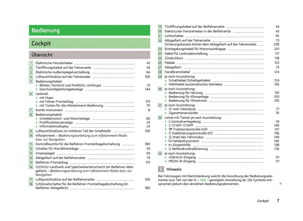 Skoda Octavia III 3 Handbuch / page 9