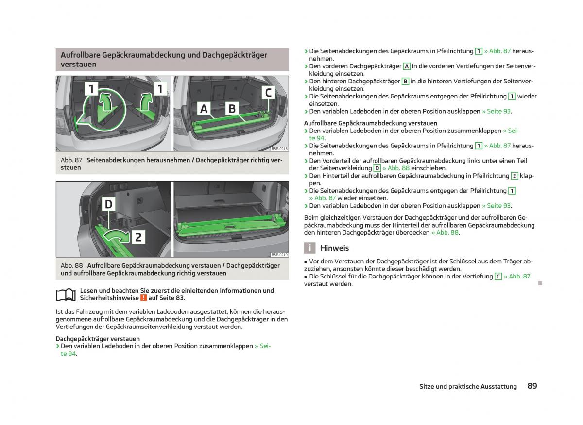 Skoda Octavia III 3 Handbuch / page 91