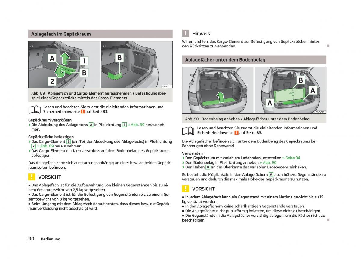 Skoda Octavia III 3 Handbuch / page 92