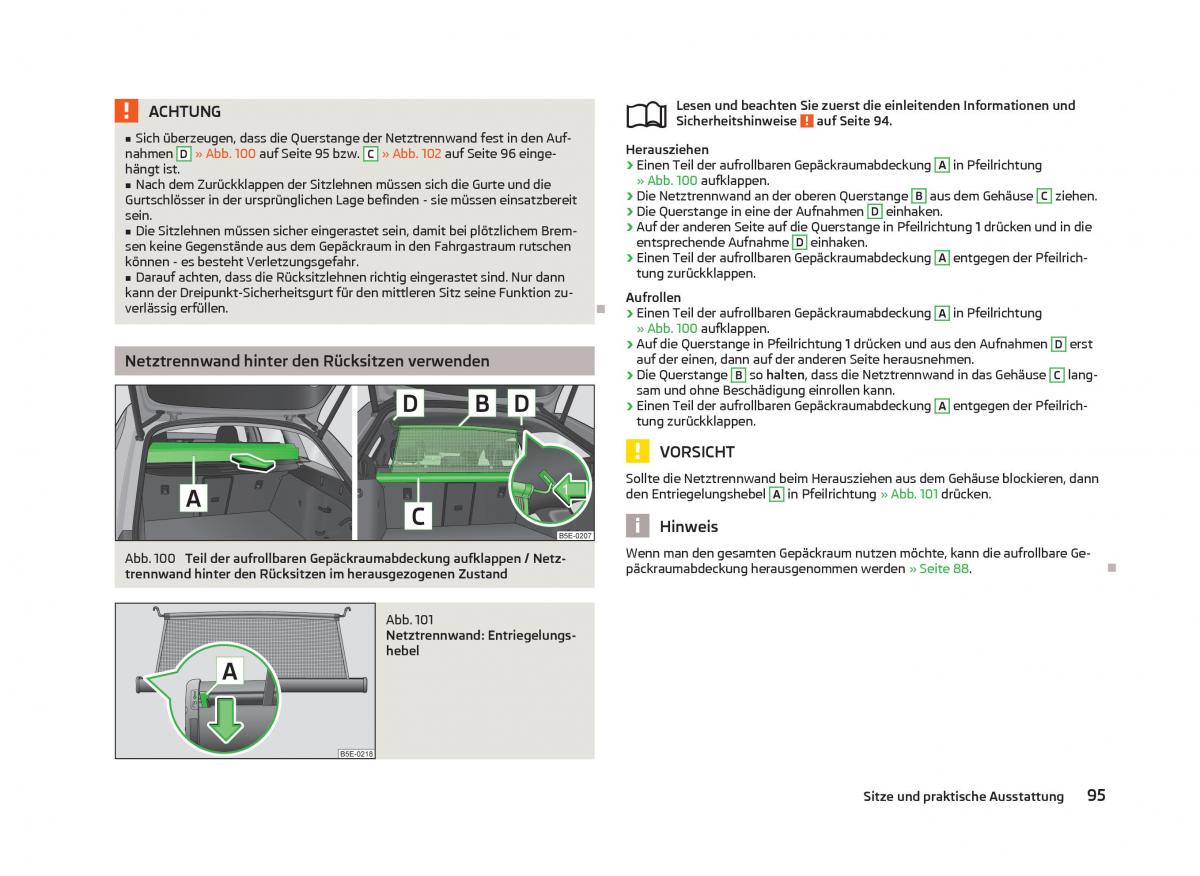 Skoda Octavia III 3 Handbuch / page 97