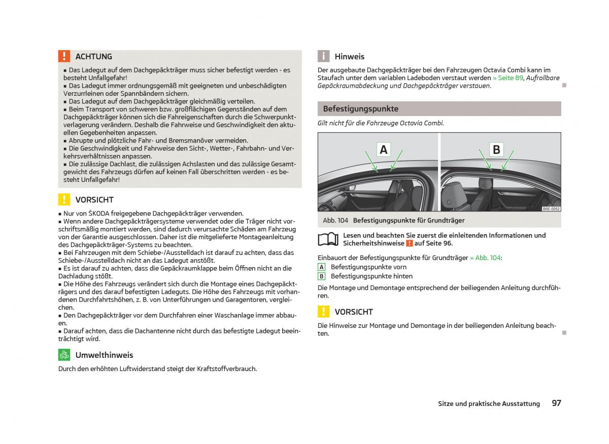 Skoda Octavia III 3 Handbuch / page 99