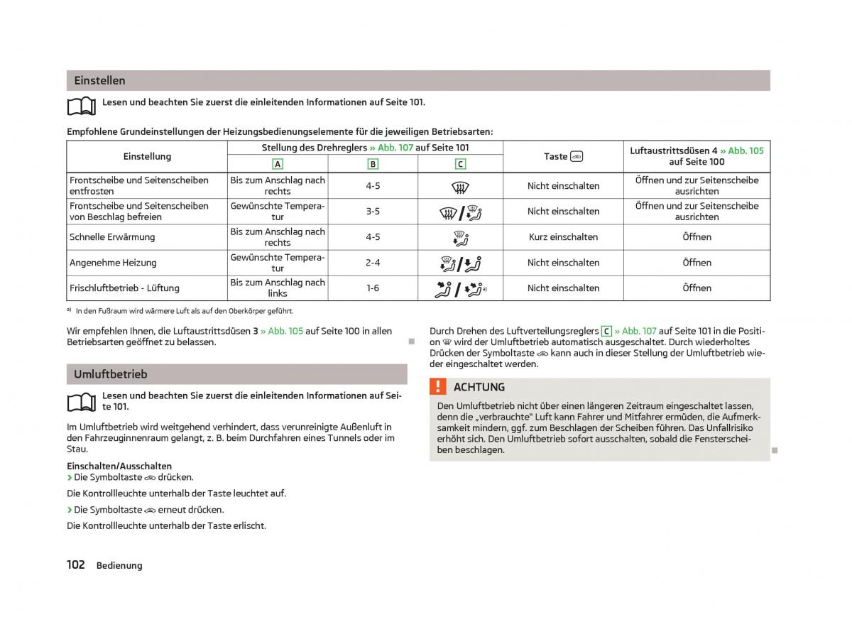 Skoda Octavia III 3 Handbuch / page 104