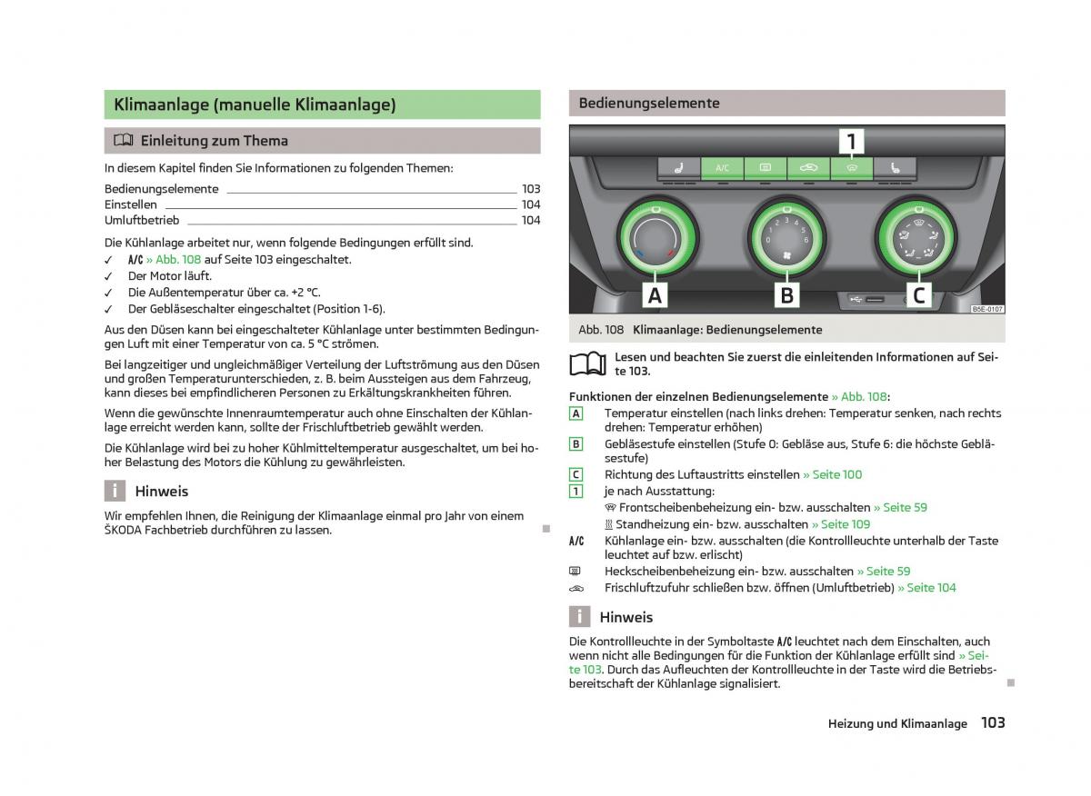 Skoda Octavia III 3 Handbuch / page 105