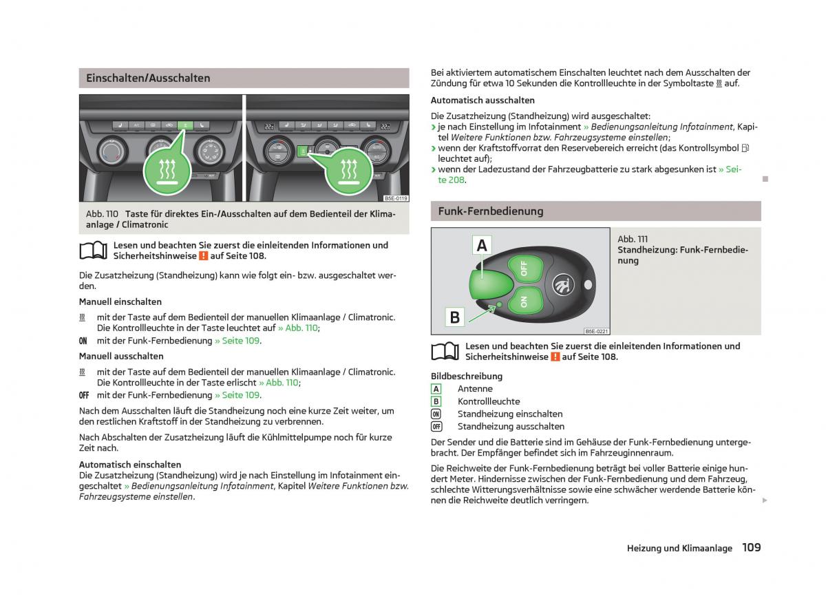 Skoda Octavia III 3 Handbuch / page 111