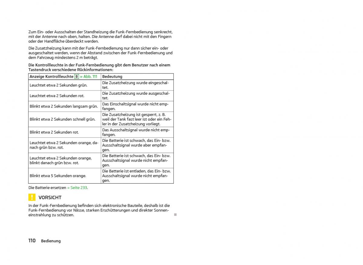 Skoda Octavia III 3 Handbuch / page 112