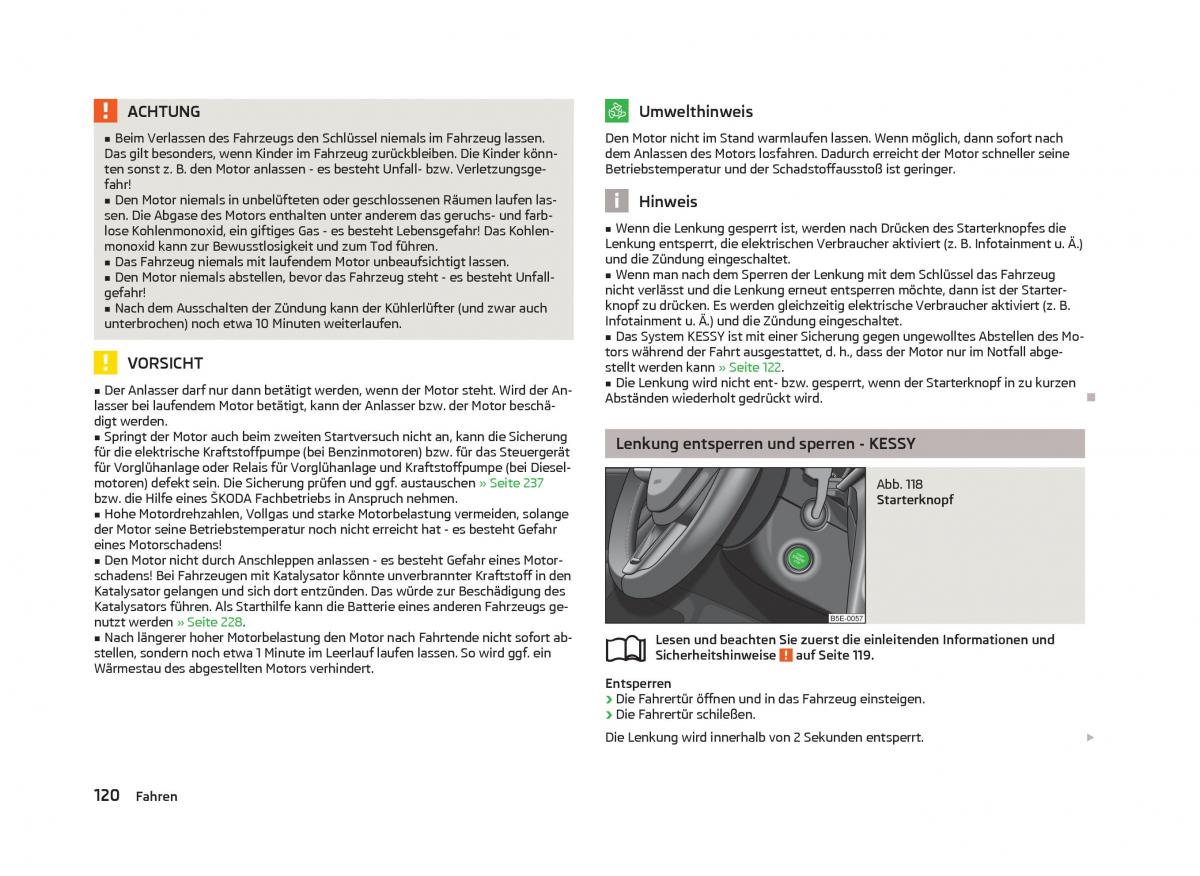 Skoda Octavia III 3 Handbuch / page 122