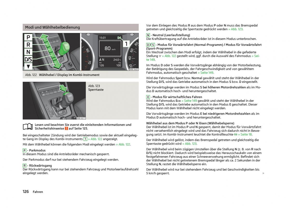 Skoda Octavia III 3 Handbuch / page 128