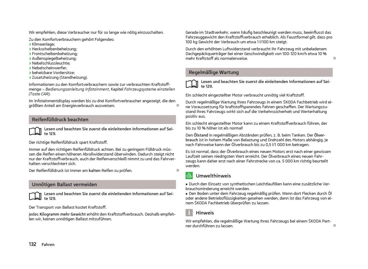 Skoda Octavia III 3 Handbuch / page 134