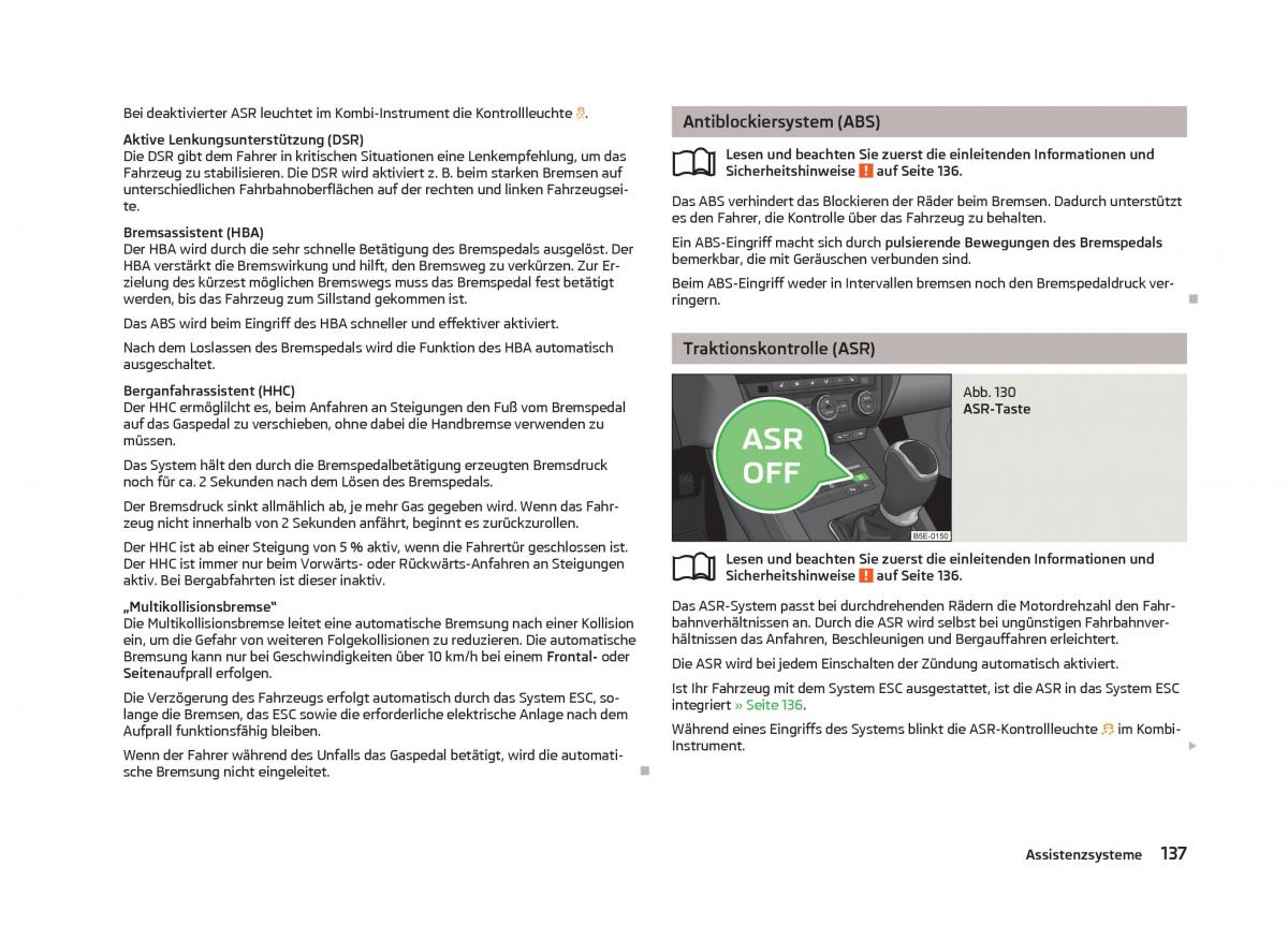 Skoda Octavia III 3 Handbuch / page 139