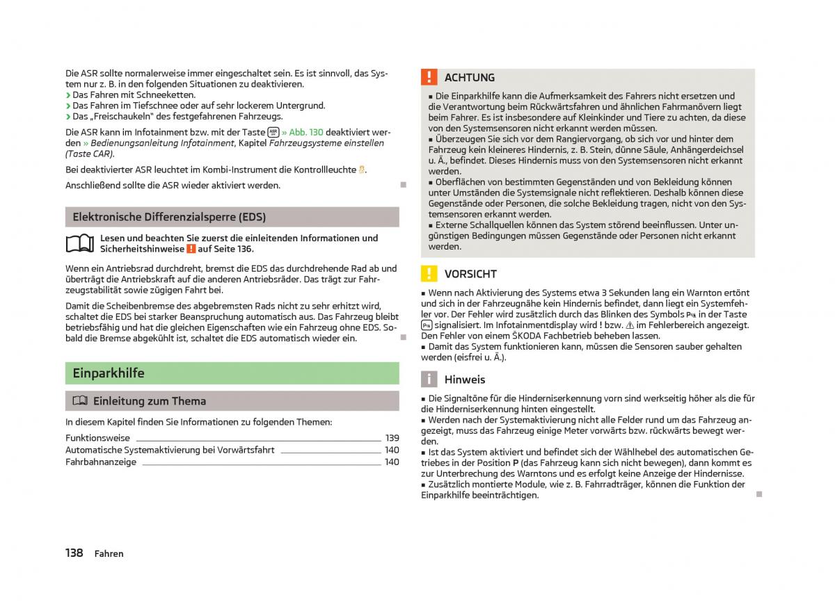 Skoda Octavia III 3 Handbuch / page 140