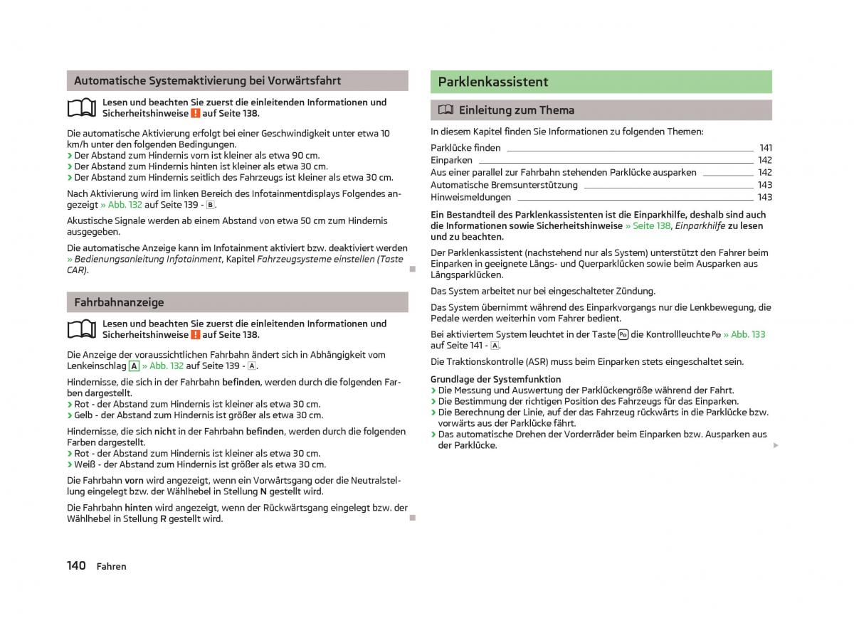 Skoda Octavia III 3 Handbuch / page 142