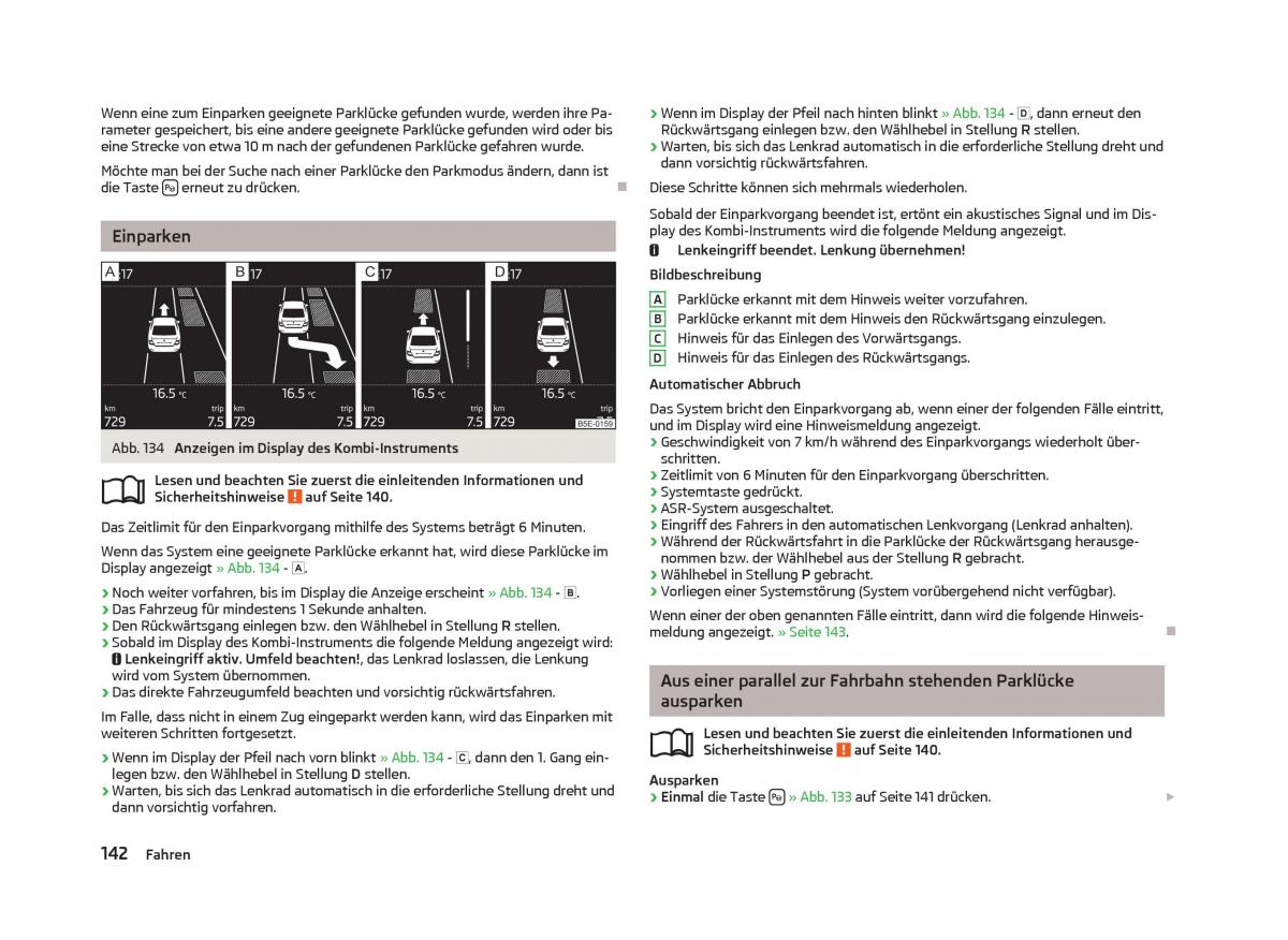 Skoda Octavia III 3 Handbuch / page 144