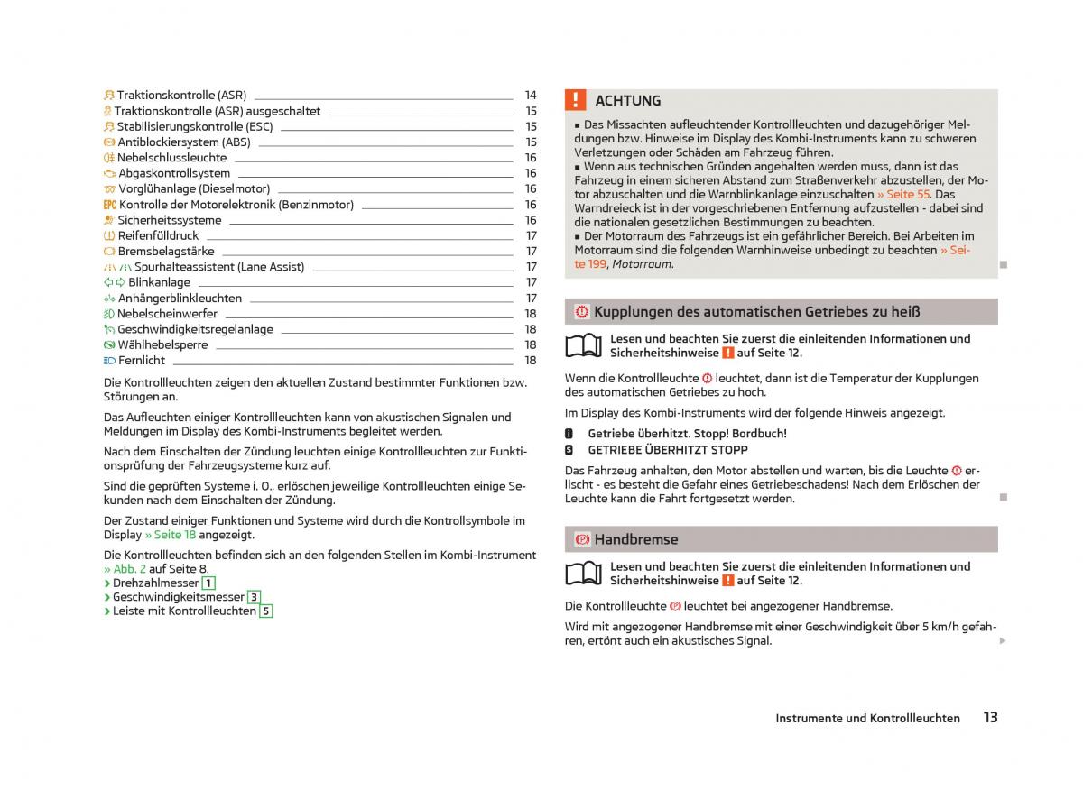 Skoda Octavia III 3 Handbuch / page 15