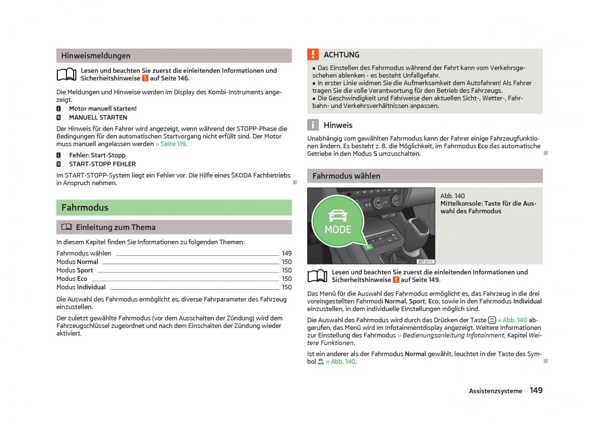 Skoda Octavia III 3 Handbuch / page 151