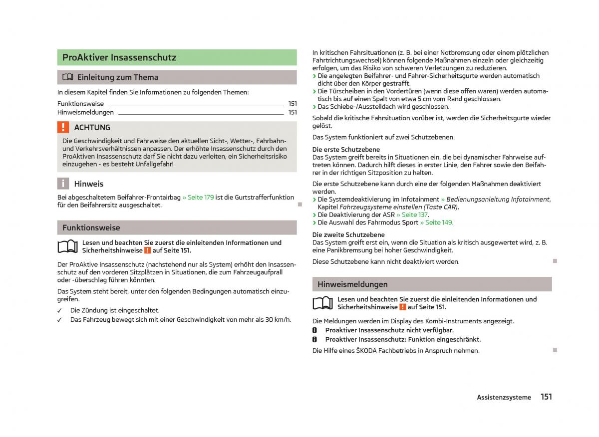 Skoda Octavia III 3 Handbuch / page 153