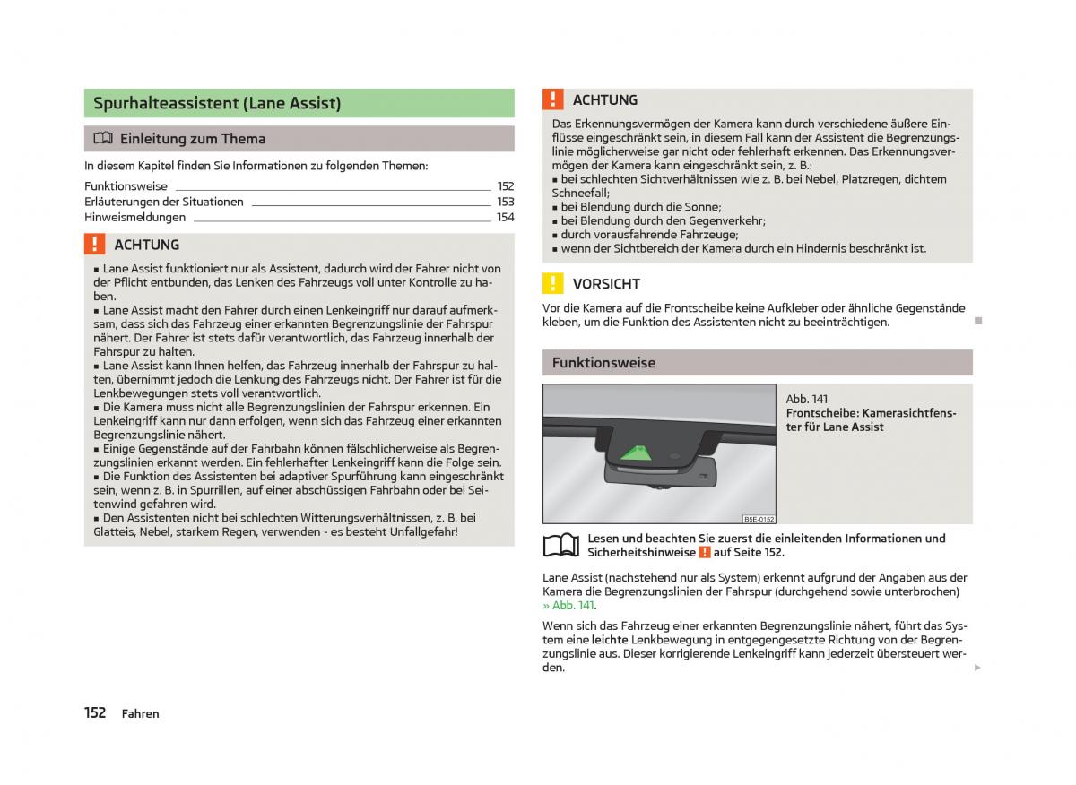 Skoda Octavia III 3 Handbuch / page 154