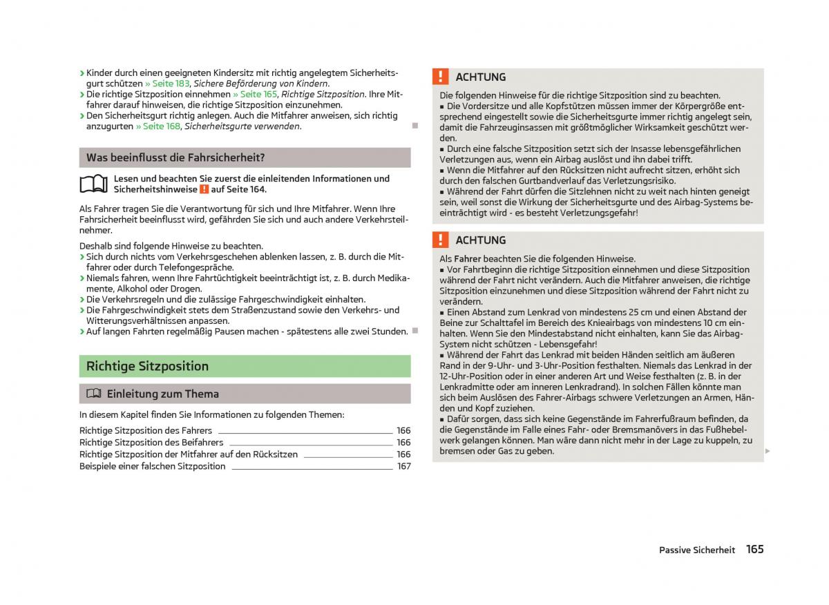 Skoda Octavia III 3 Handbuch / page 167