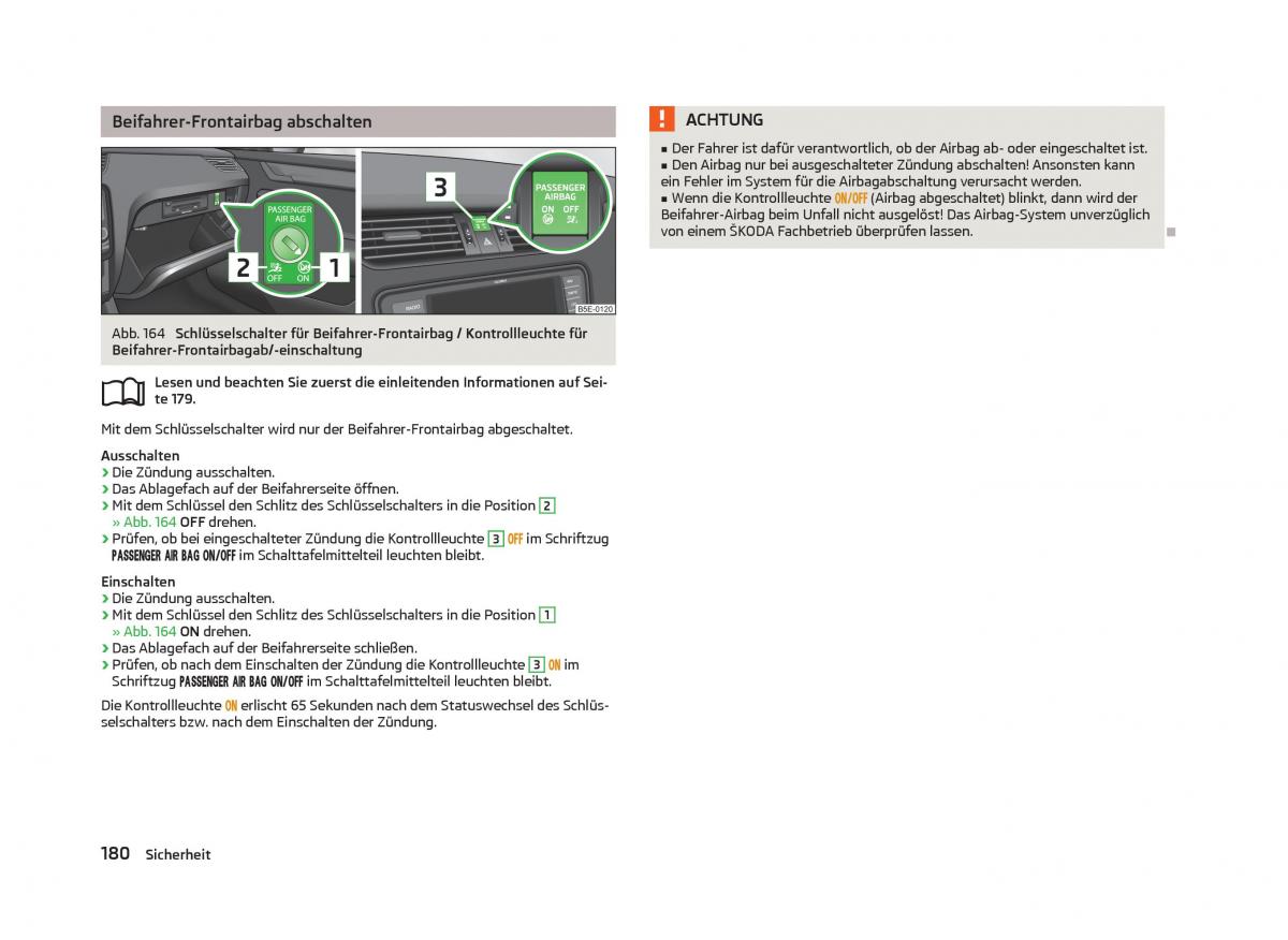 Skoda Octavia III 3 Handbuch / page 182