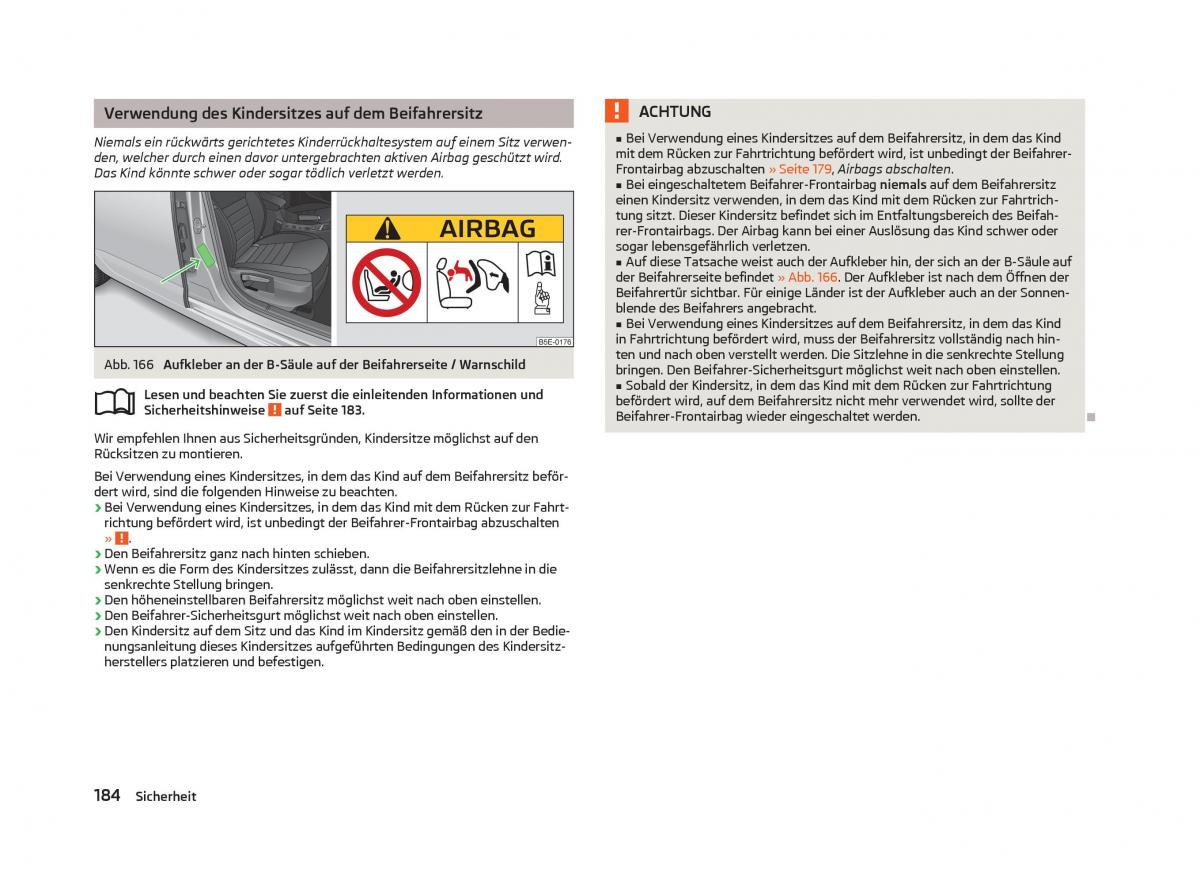 Skoda Octavia III 3 Handbuch / page 186