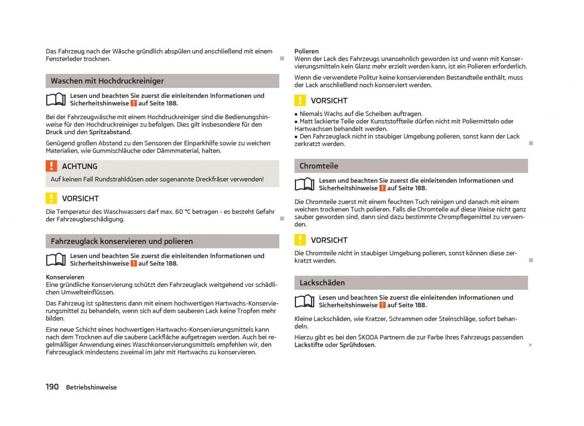 Skoda Octavia III 3 Handbuch / page 192