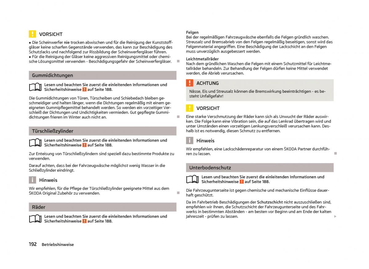 Skoda Octavia III 3 Handbuch / page 194