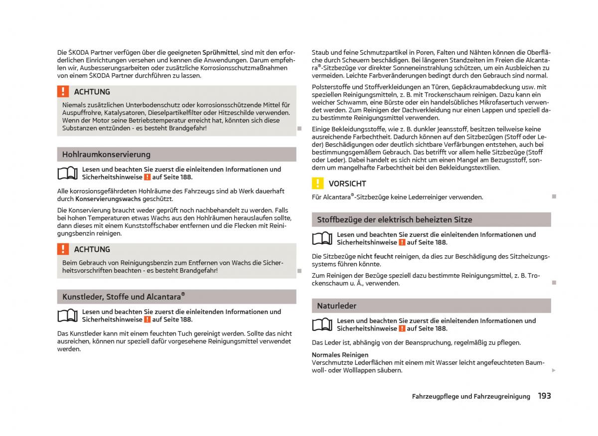 Skoda Octavia III 3 Handbuch / page 195