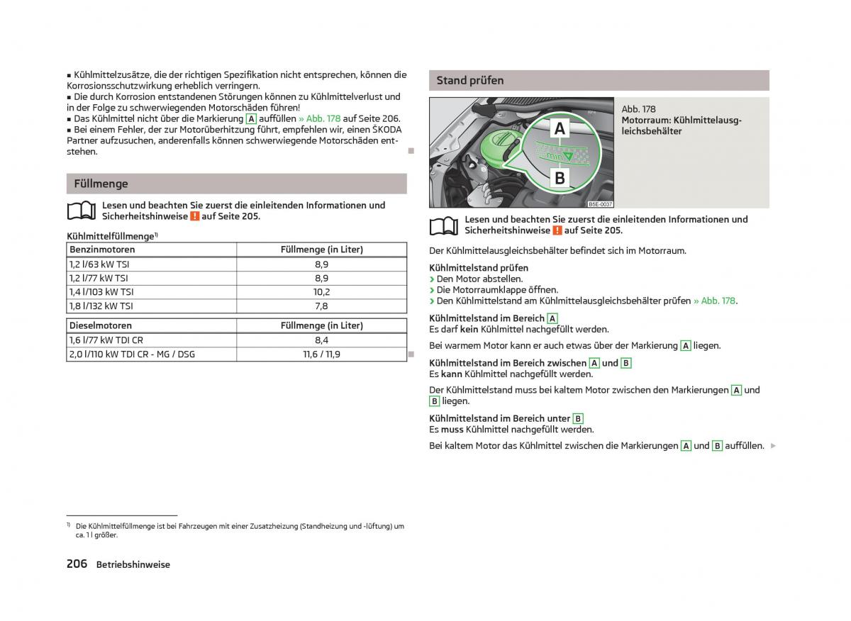 Skoda Octavia III 3 Handbuch / page 208