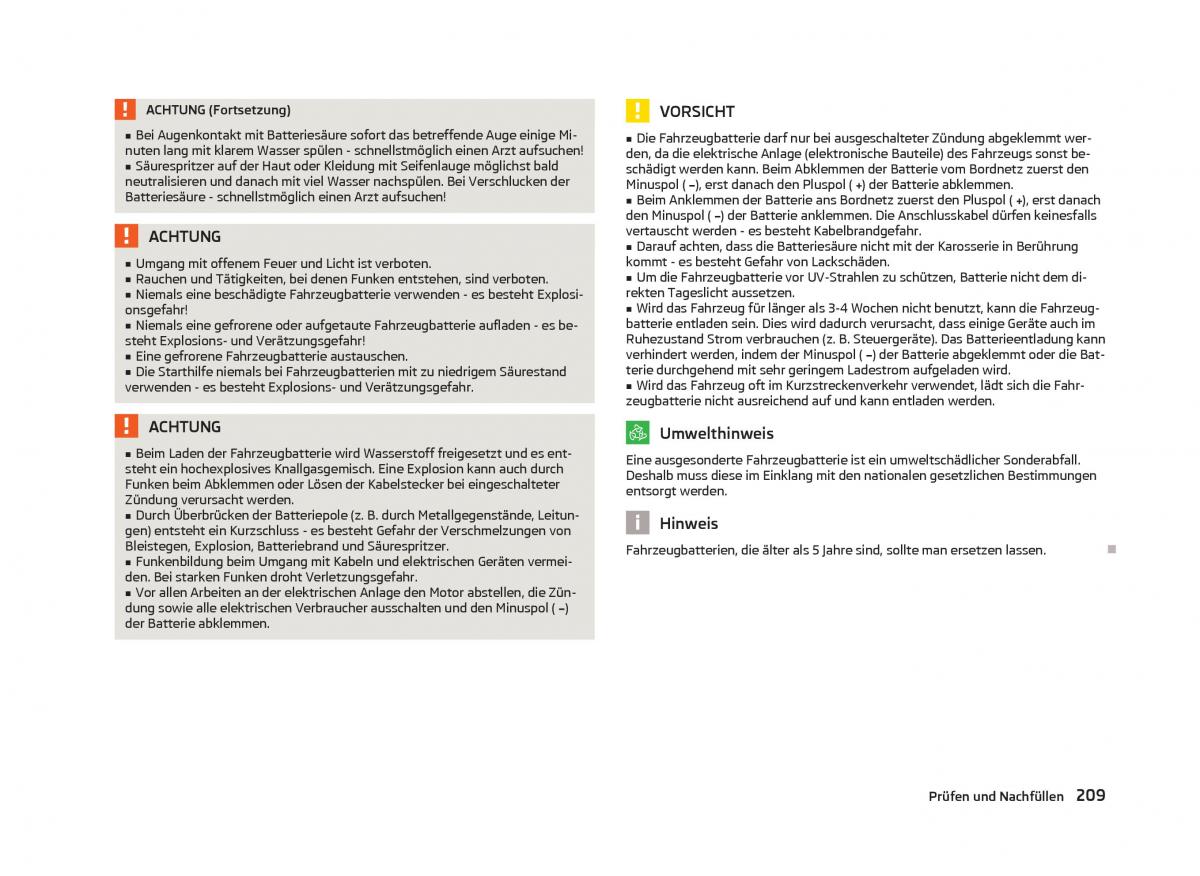 Skoda Octavia III 3 Handbuch / page 211