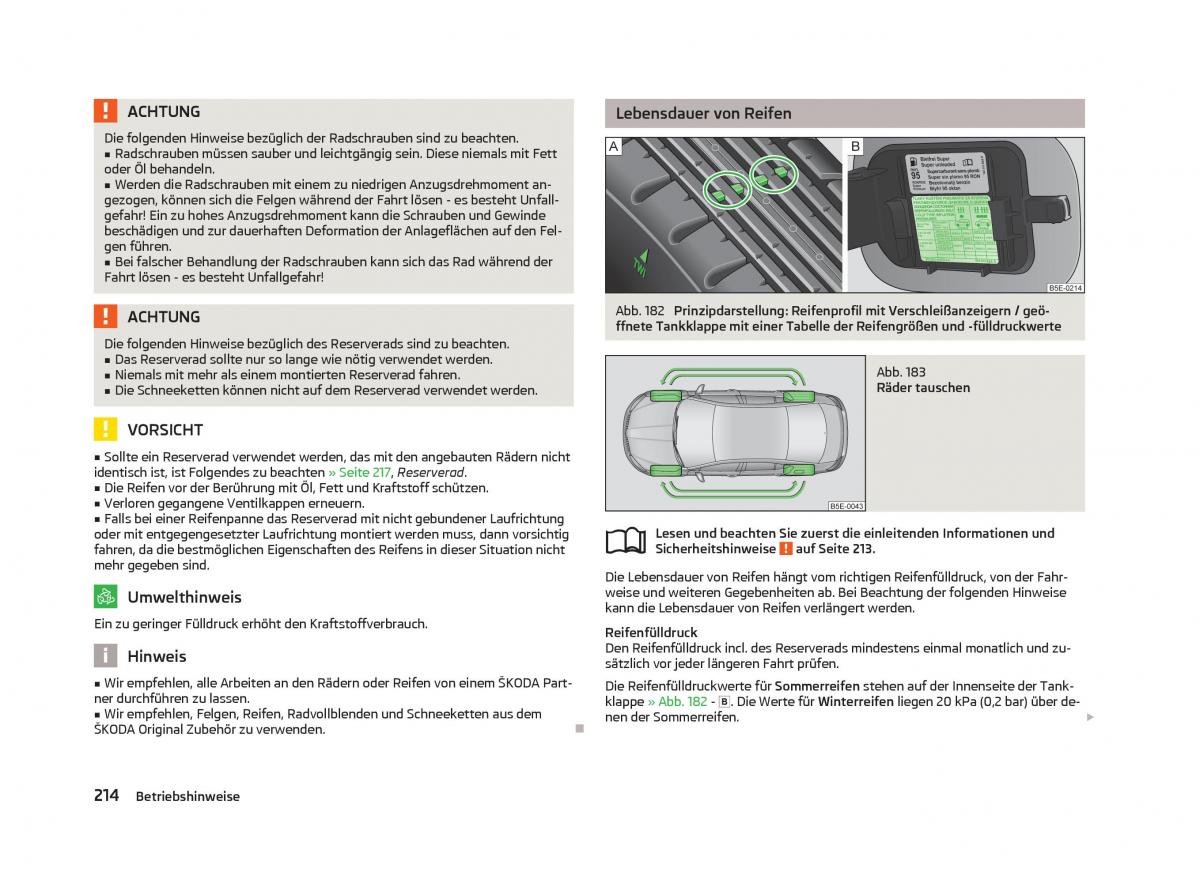 Skoda Octavia III 3 Handbuch / page 216