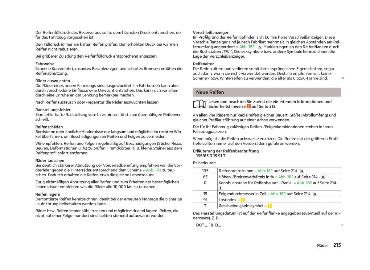 Skoda Octavia III 3 Handbuch / page 217