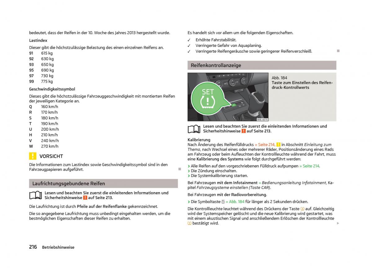 Skoda Octavia III 3 Handbuch / page 218