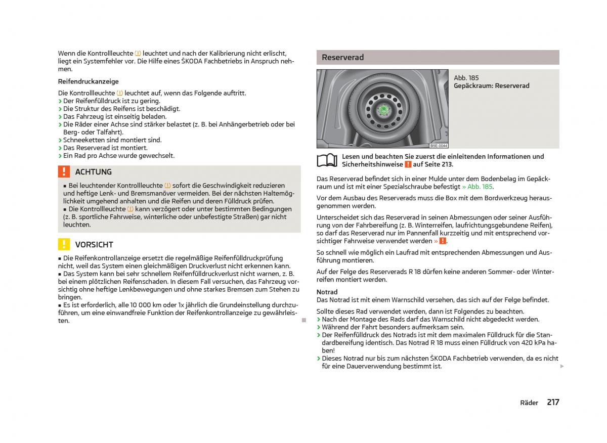 Skoda Octavia III 3 Handbuch / page 219